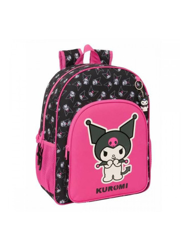 Училищна чанта Kuromi Черен Фуксия 33 x 42 x 14 cm