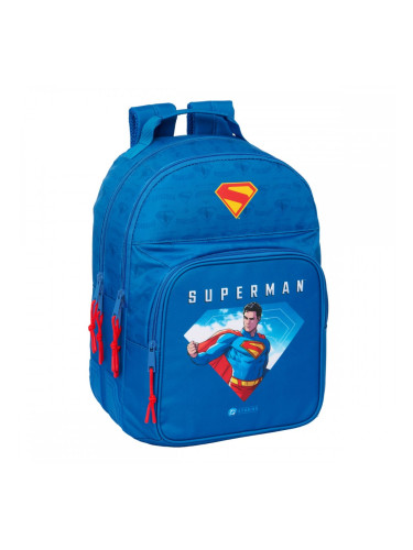 Училищна чанта Superman Син 32 x 42 x 15 cm