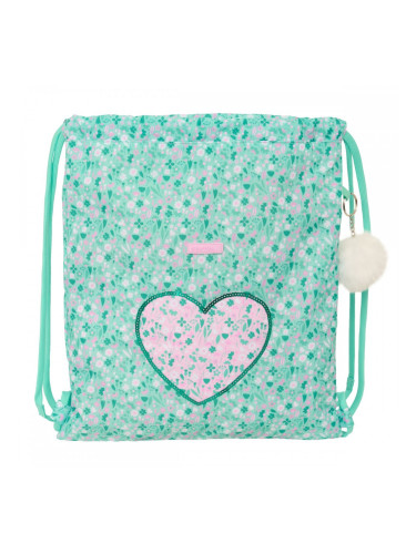 Раница с връвка Safta Cuore Мента 35 x 40 x 1 cm