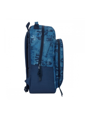 Училищна чанта Safta New edition Морско син 32 x 42 x 15 cm