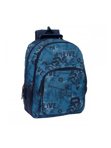 Училищна чанта Safta New edition Морско син 32 x 42 x 15 cm