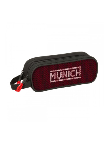 Двоен Моливник Munich Vulcan Черен 21 x 8 x 6 cm