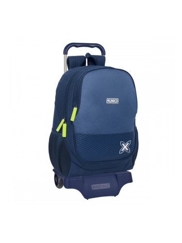 Училищна чанта с колелца Munich Blue indigo Син 32 x 44 x 16 cm