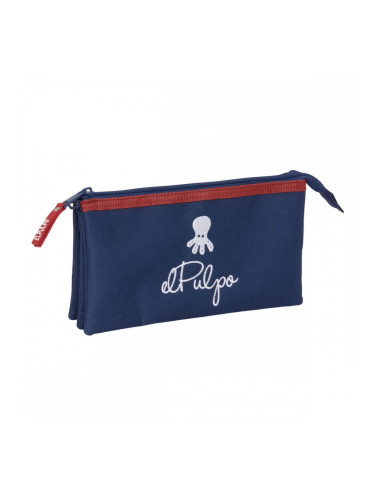 Троен Моливник El Pulpo Морско син 22 x 12 x 3 cm