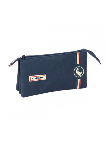 Троен Моливник El Ganso Eclipse Морско син 22 x 12 x 3 cm