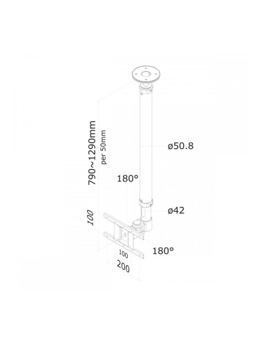 Поставка за телевизор Neomounts FPMA-C100WHITE 10" 30" 12 kg