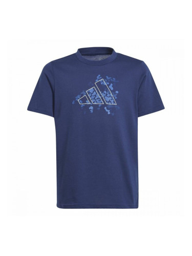 Мъжка тениска с къс ръкав Adidas Essentials Uni Train Син - 15-16 години