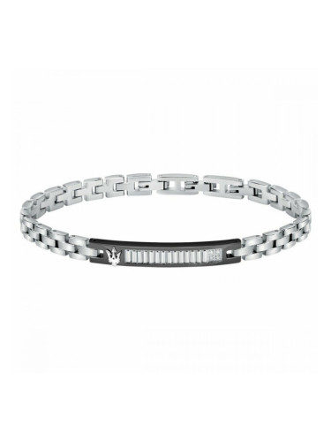 Мъжка гривна Maserati Неръждаема стомана 21,5 cm Сребрист