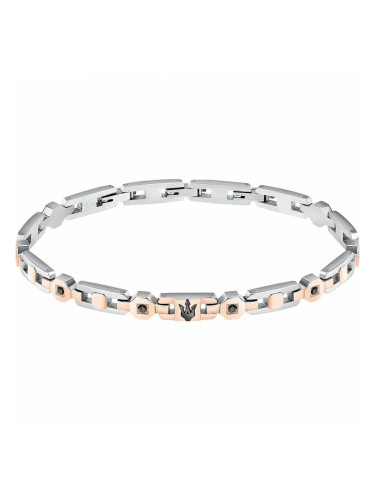 Мъжка гривна Maserati Неръждаема стомана 21,5 cm Сребрист