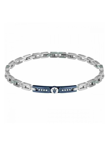 Мъжка гривна Maserati Неръждаема стомана 21,5 cm Сребрист