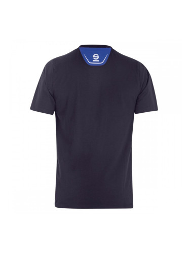 Мъжка тениска с къс ръкав Sparco TECH STRETCH Морско син - S