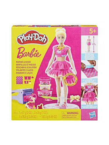 Творческа Игра за Моделиране с Глина Play-Doh Barbie Ruffles & Bows