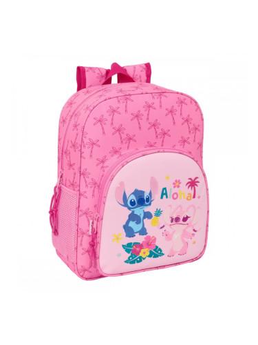 Училищна чанта Lilo & Stitch Chill Розов 32 x 38 x 12 cm