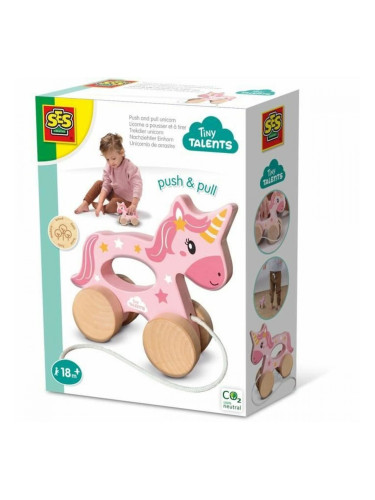 Съчленена Фигура SES Creative Unicornio de madera 2 en 1 Еднорог