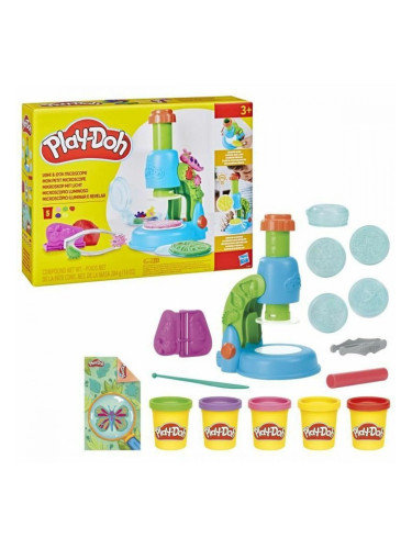 Игра от Пластелин Play-Doh Mi Pequeño Microscopio Жълт