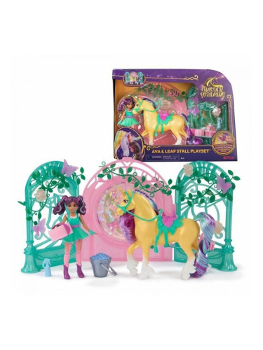 Плюш Spin Master Mini Muñeca Ava y Leaf Color Reveal Unicorn Academy Многоцветен Пластмаса Еднорог