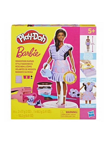 Игра от Пластелин Play-Doh Barbie Fashionista Ruffles Многоцветен 730 g
