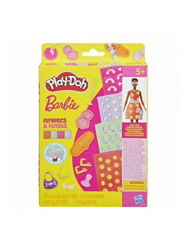 Игра от Пластелин Play-Doh Barbie FLowers & Florals Многоцветен