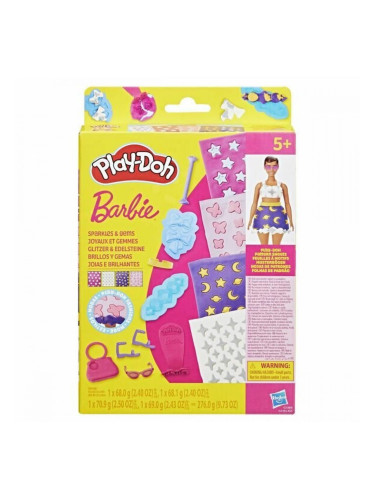 Игра от Пластелин Play-Doh Barbie Sparkles & Gems Многоцветен