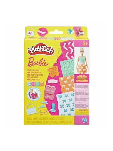 Игра от Пластелин Play-Doh BArbie Pearls & Bows Многоцветен