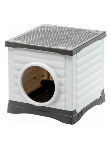 Легло за домашни любимци Ferplast PETVILLA 50 Смола Термопластичен 38,5 x 43 x 38,5 cm Бял Сив