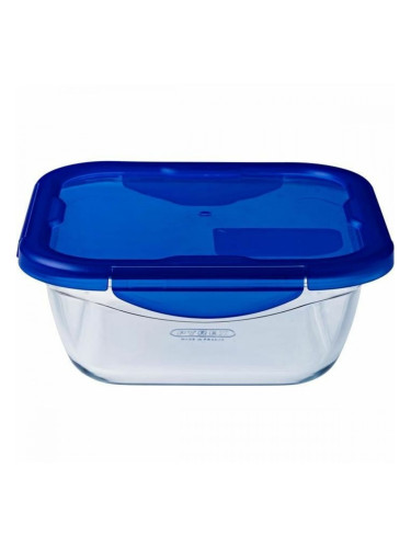 Контейнер за Съхранение на Храни Pyrex Син Прозрачен 800 ml (2 броя)