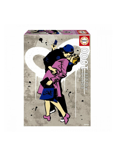 Пъзел Educa EL BESO, CHICO DE LA TELEVISIÓN 1000 Части