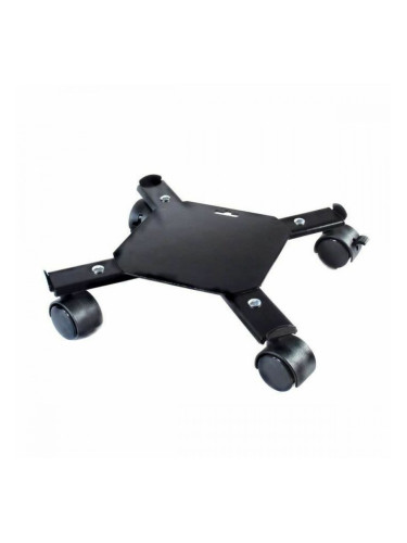 Поставка за Саксия с Колелца Nature Черен Метал