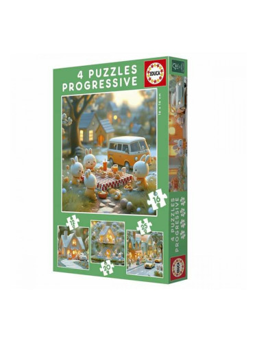 Пъзел Educa Заек 12 Части 16 Части 20 Части 25 Части (4 броя)