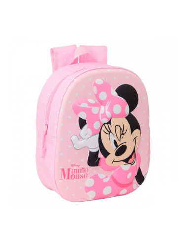 Детска раница Minnie Mouse Розов 27 x 33 x 10 cm 3D