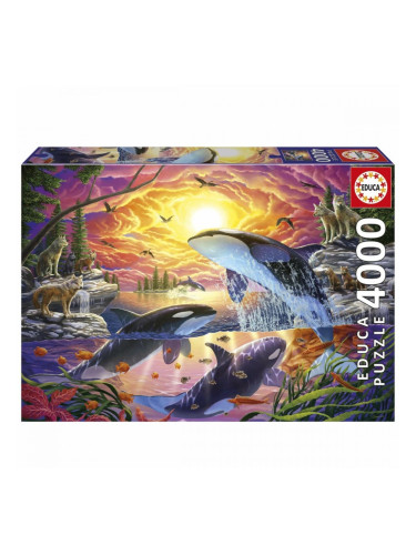 Пъзел Educa Orcas y Lobos 4000 Части