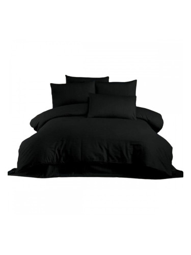 Комплект покривка за завивка Черен 200 легло 3 Части