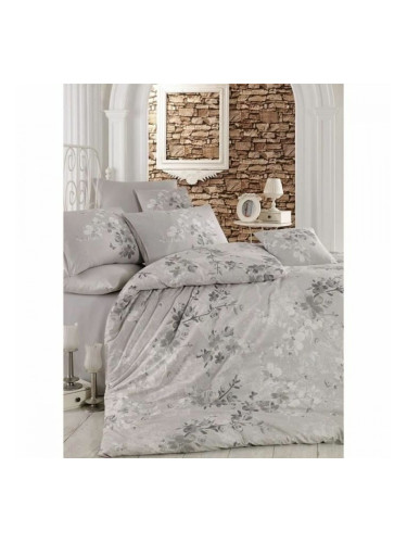 Комплект покривка за завивка Сив