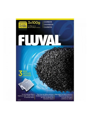 Въглен Fluval Аквариум 3 x 100 g