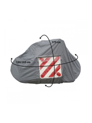 Защитно покривало за велосипеди Optima 175 x 285 cm Сив