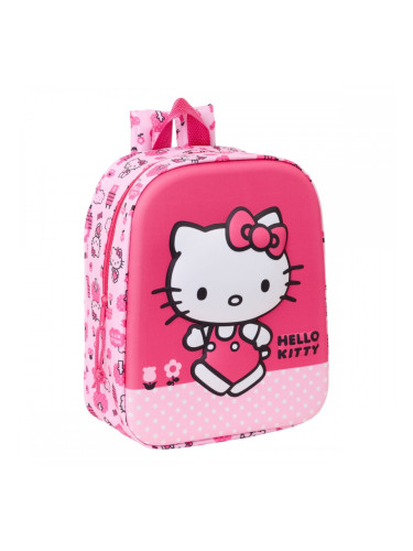 Детска раница Hello Kitty Розов 22 x 27 x 10 cm 3D