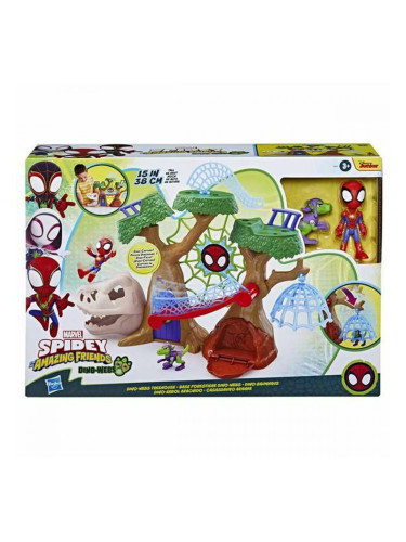 Playset Hasbro Base forestal con Dino-Webs de Spidey