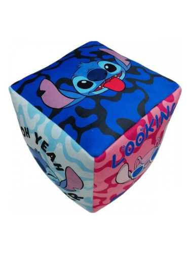 Възглавница Stitch 28 x 30 x 29 cm Син полиестер Детски