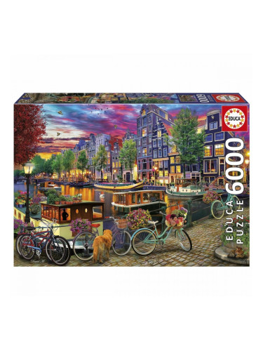 Пъзел Educa Bicicletas en Ámsterdam 6000 Части
