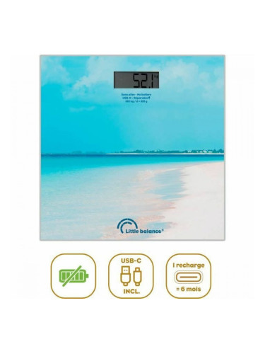 Електронен кантар за баня Little Balance Caribe Син