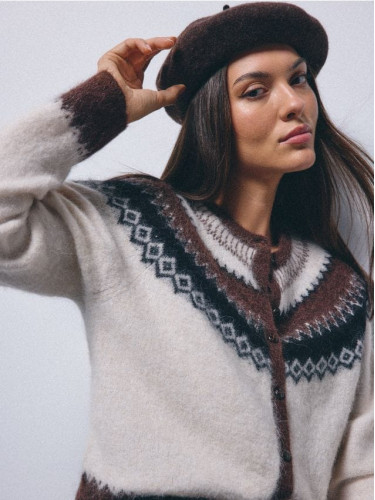 Mohito - Барета със съдържание на вълна - тъмно кафяво