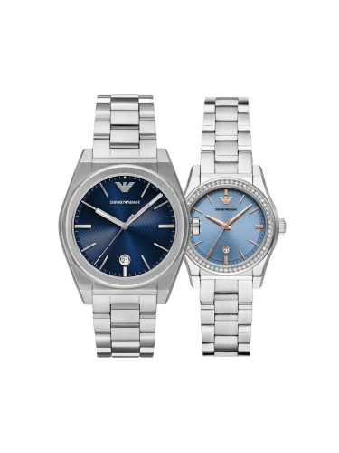 Комплект часовници за двойки Emporio Armani Federico Federica AR11620-AR11593