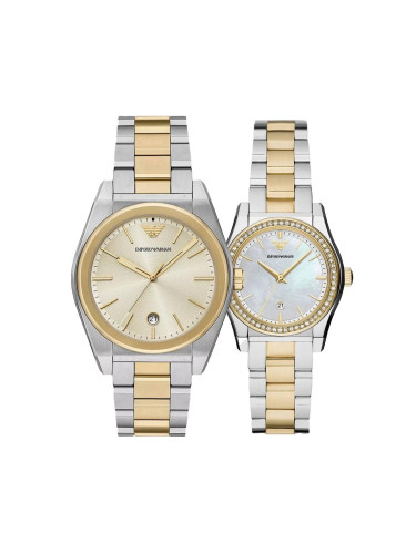 Комплект часовници за двойки Emporio Armani Federico Federica AR11716-AR11559