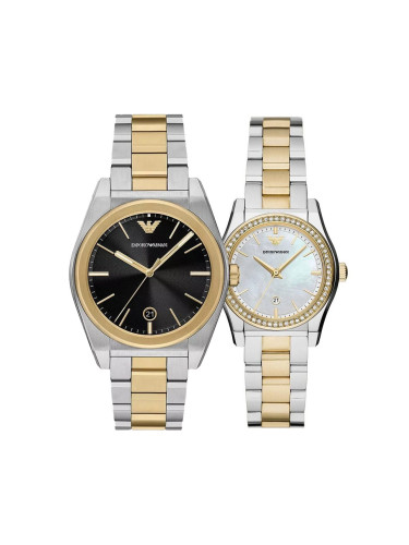 Комплект часовници за двойки Emporio Armani Federico Federica AR11715-AR11559