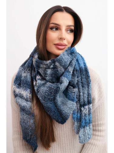 Дамски плетен шал от вълнена смес KN20