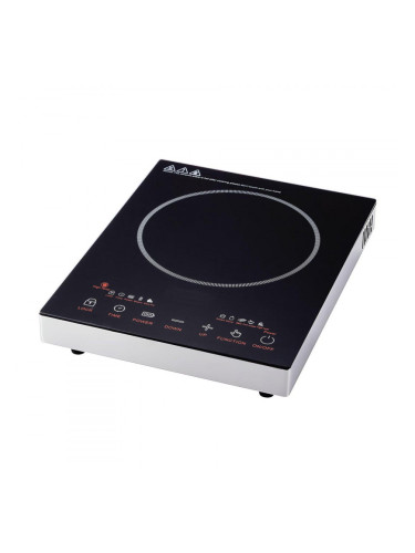 Единичен инфрачервен котлон Elite EFP-1256T, 2200W, LED дисплей, Сензорно управление, Таймер, Черен/сив