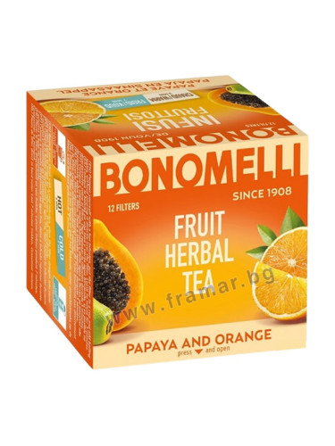 БОНОМЕЛИ ПЛОДОВ ЧАЙ ПАПАЯ И ПОРТОКАЛ филтър * 12