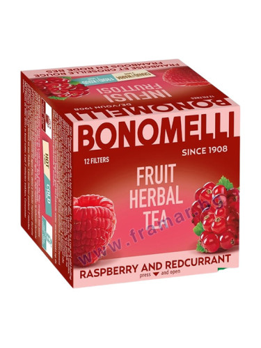 БОНОМЕЛИ ПЛОДОВ ЧАЙ МАЛИНИ И ЧЕРВЕНО ФРЕНСКО ГРОЗДЕ филтър * 12