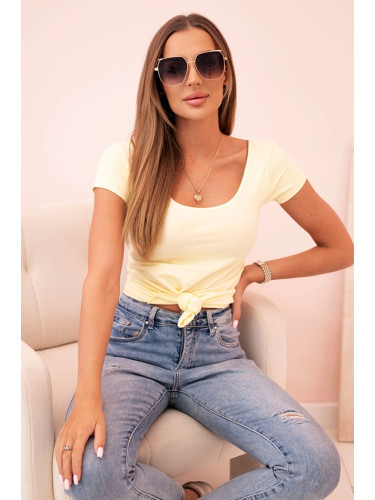 Дамска памучна блуза Kesi с къс ръкав