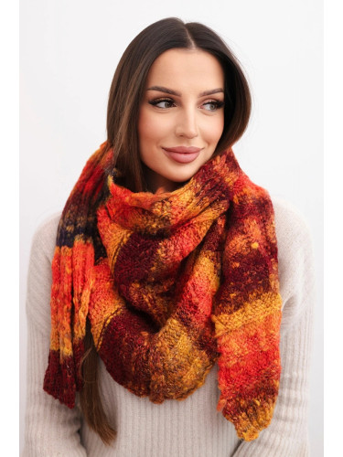 Дамски вълнен шал на цветни райета
